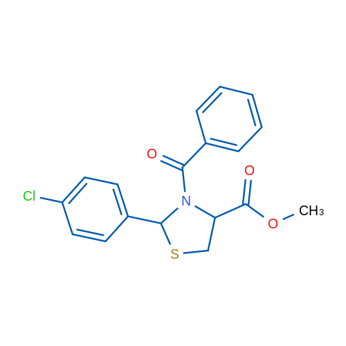 Methyl 3-benzoyl-2-(4-chlorophenyl)-1,3-thiazolidine-4-carboxylate 1g