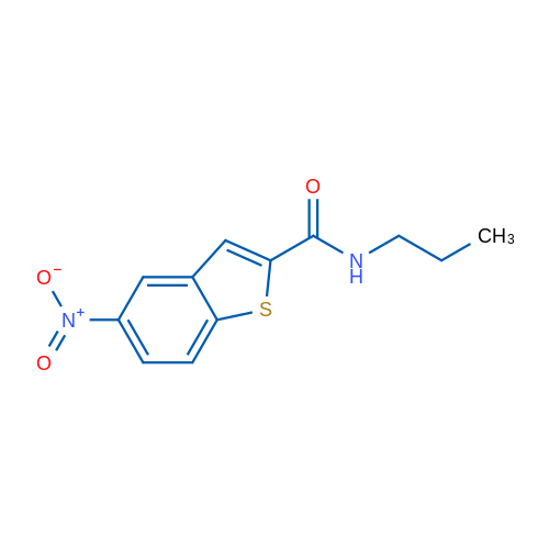 5-Nitro-N-propyl-1-benzothiophene-2-carboxamide 1g