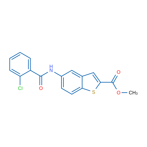 Methyl 5-(2-chlorobenzamido)-1-benzothiophene-2-carboxylate 1g