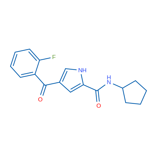 N-Cyclopentyl-4-(2-fluorobenzoyl)-1H-pyrrole-2-carboxamide 1g