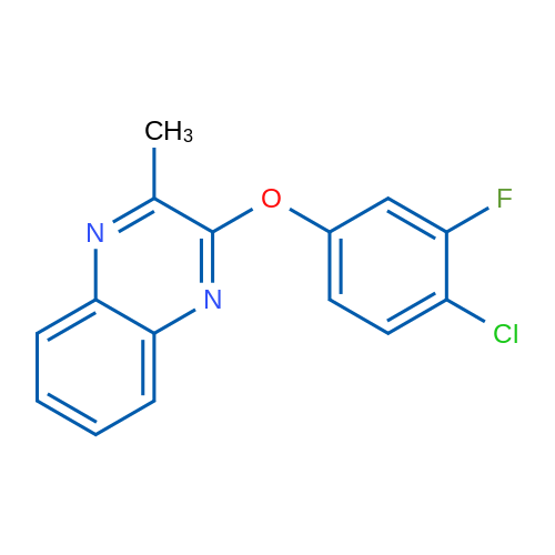 2-(4-Chloro-3-fluorophenoxy)-3-methylquinoxaline 1g