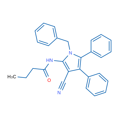 N-(1-Benzyl-3-cyano-4,5-diphenyl-1H-pyrrol-2-yl)butanamide 1g