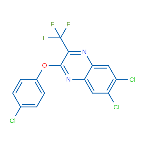 6,7-Dichloro-2-(4-chlorophenoxy)-3-(trifluoromethyl)quinoxaline 1g