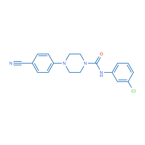 N-(3-Chlorophenyl)-4-(4-cyanophenyl)piperazine-1-carboxamide 1g