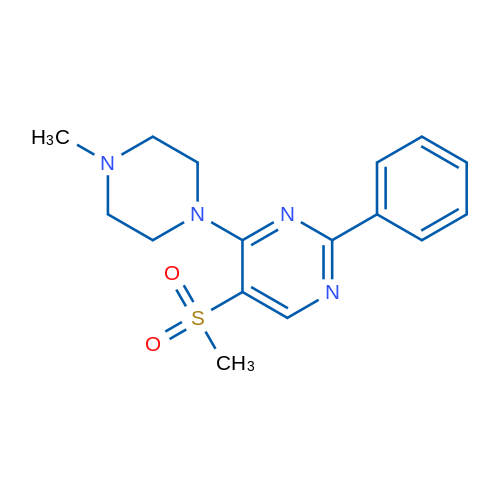 5-Methanesulfonyl-4-(4-methylpiperazin-1-yl)-2-phenylpyrimidine 1g