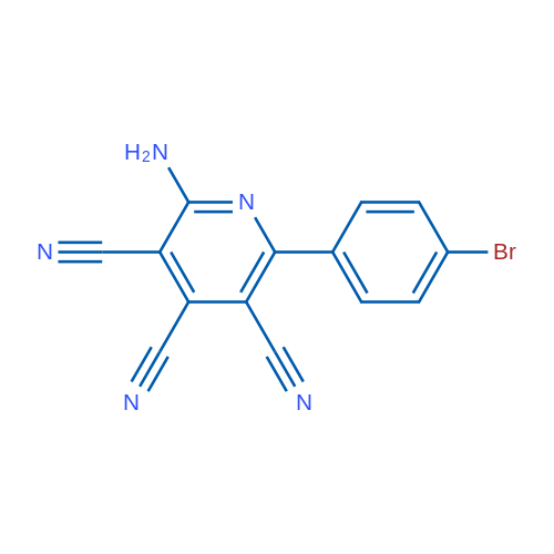 2-Amino-6-(4-bromophenyl)pyridine-3,4,5-tricarbonitrile 1g