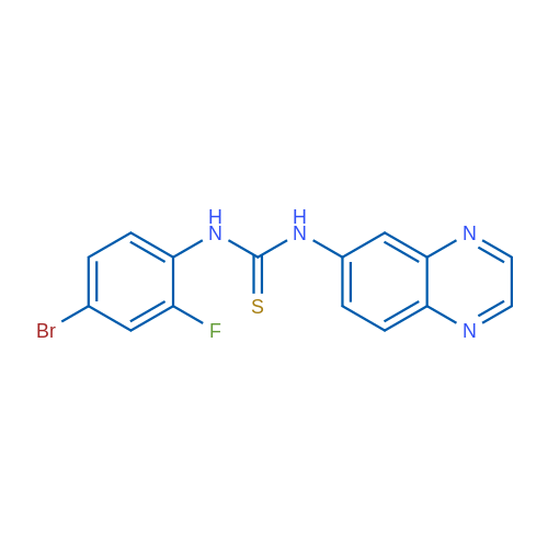 3-(4-Bromo-2-fluorophenyl)-1-(quinoxalin-6-yl)thiourea 1g