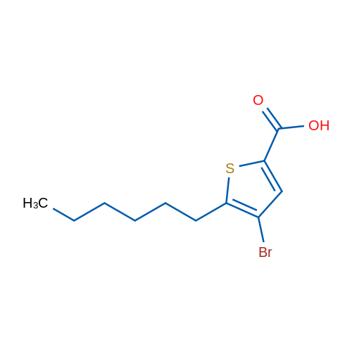 4-Bromo-5-hexylthiophene-2-carboxylic acid 1g