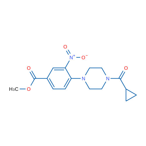 Methyl 4-(4-cyclopropanecarbonylpiperazin-1-yl)-3-nitrobenzoate 1g