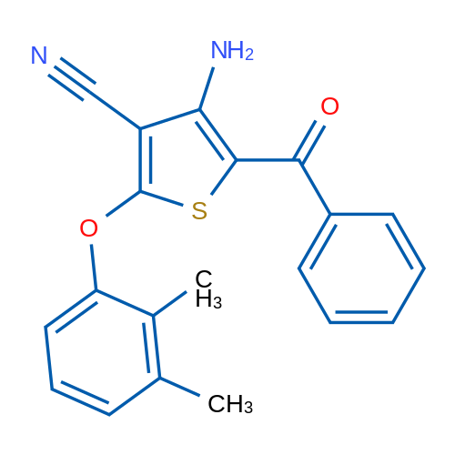 4-Amino-5-benzoyl-2-(2,3-dimethylphenoxy)thiophene-3-carbonitrile 1g