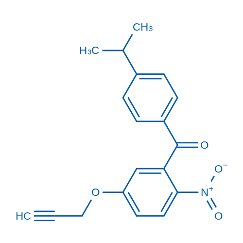 (4-Isopropylphenyl)(2-nitro-5-(prop-2-yn-1-yloxy)phenyl)methanone 1g