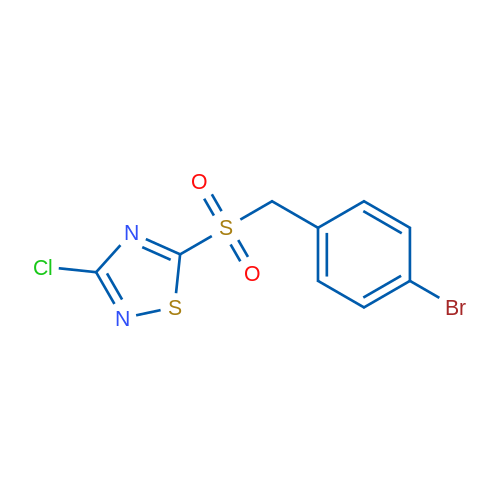 5-((4-Bromobenzyl)sulfonyl)-3-chloro-1,2,4-thiadiazole 1g