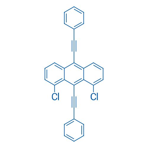 1,8-Dichloro-9,10-bis(phenylethynyl)anthracene 1g
