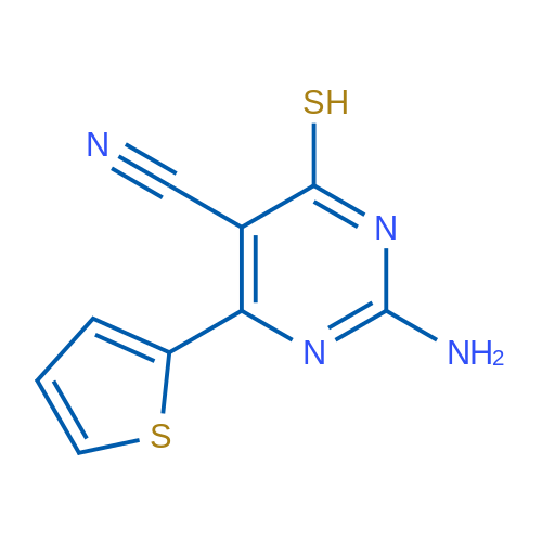 2-Amino-4-sulfanyl-6-(thiophen-2-yl)pyrimidine-5-carbonitrile 1g