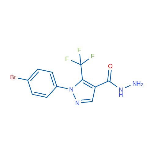 1-(4-Bromophenyl)-5-(trifluoromethyl)-1H-pyrazole-4-carbohydrazide 1g
