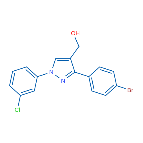 (3-(4-Bromophenyl)-1-(3-chlorophenyl)-1H-pyrazol-4-yl)methanol 1g