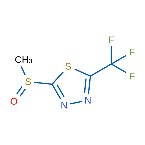 2-(Methylsulfinyl)-5-(trifluoromethyl)-1,3,4-thiadiazole 1g