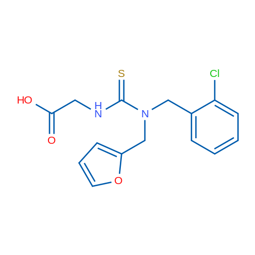 2-(3-(2-Chlorobenzyl)-3-(furan-2-ylmethyl)thioureido)acetic acid 5g
