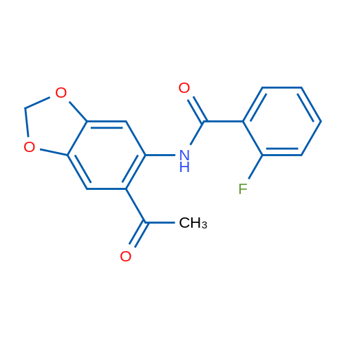N-(6-Acetyl-2H-1,3-benzodioxol-5-yl)-2-fluorobenzamide 1g