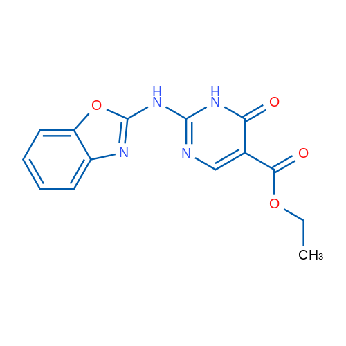 Ethyl 2-(2-Benzoxazolylamino)-6-oxo-1,6-dihydropyrimidine-5-carboxylate 5g
