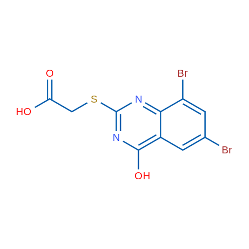2-((6,8-Dibromo-4-hydroxyquinazolin-2-yl)thio)acetic acid 1g
