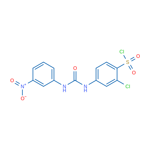 2-Chloro-4-(3-(3-nitrophenyl)ureido)benzene-1-sulfonyl chloride 1g