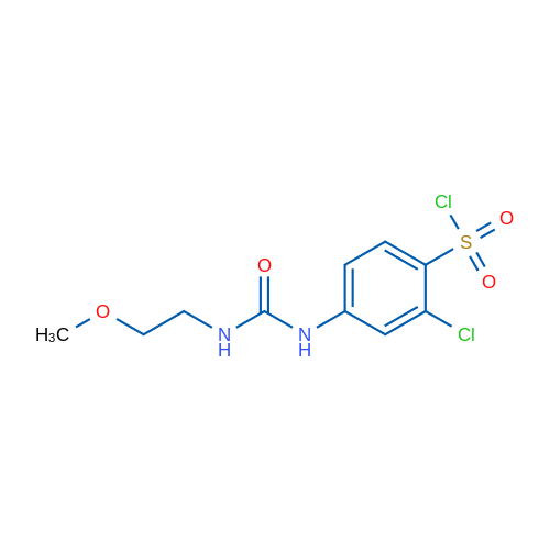 2-Chloro-4-(3-(2-methoxyethyl)ureido)benzene-1-sulfonyl chloride 1g