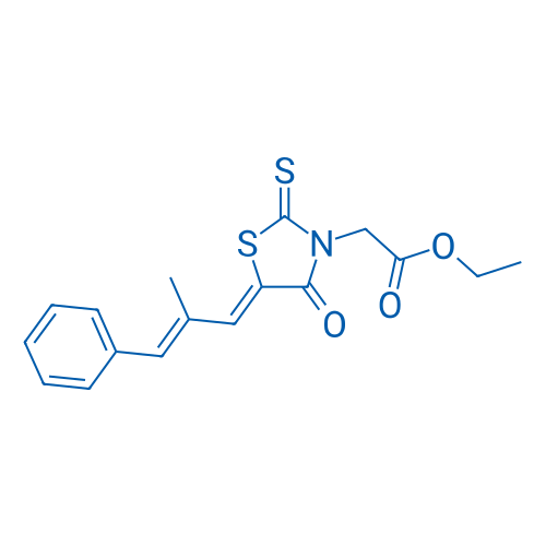Ethyl 2-(5-(2-methyl-3-phenylallylidene)-4-oxo-2-thioxothiazolidin-3-yl)acetate 100mg