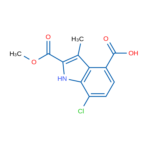 7-Chloro-2-(methoxycarbonyl)-3-methyl-1H-indole-4-carboxylic acid 1g
