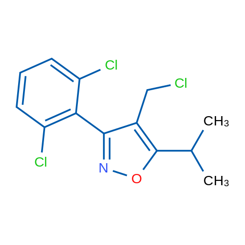 4-(Chloromethyl)-3-(2,6-dichlorophenyl)-5-isopropylisoxazole 1g
