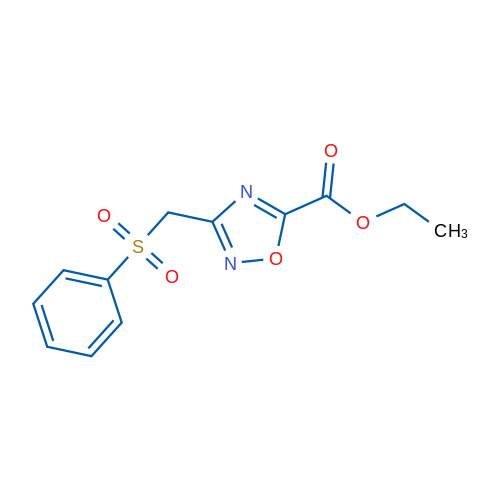 Ethyl 3-((phenylsulfonyl)methyl)-1,2,4-oxadiazole-5-carboxylate 1g