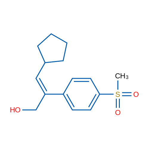 (E)-3-Cyclopentyl-2-(4-(methylsulfonyl)phenyl)prop-2-en-1-ol 1g