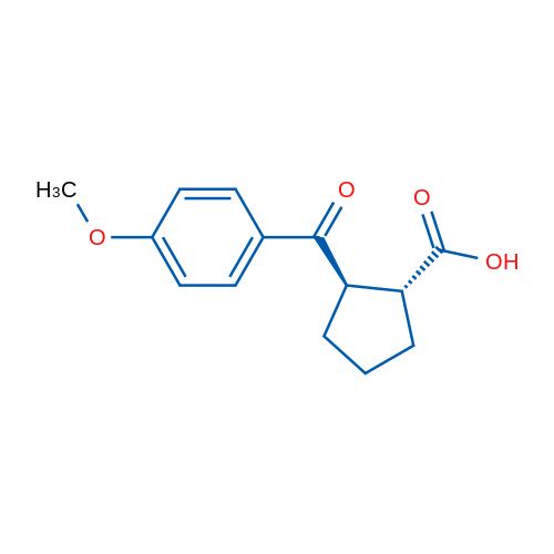 trans-2-(4-Methoxybenzoyl)cyclopentane-1-carboxylic acid 1g