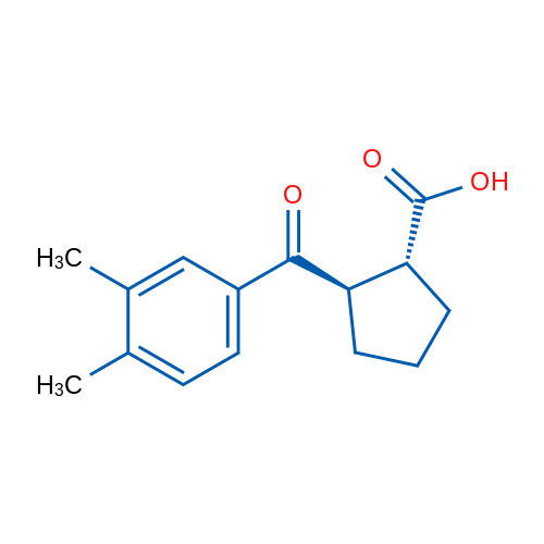 trans-2-(3,4-Dimethylbenzoyl)cyclopentane-1-carboxylic acid 1g