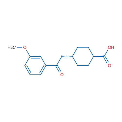 trans-4-(2-(3-Methoxyphenyl)-2-oxoethyl)cyclohexanecarboxylic acid 1g