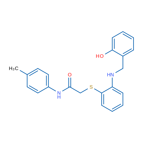 2-((2-((2-Hydroxybenzyl)amino)phenyl)thio)-N-(p-tolyl)acetamide 1g