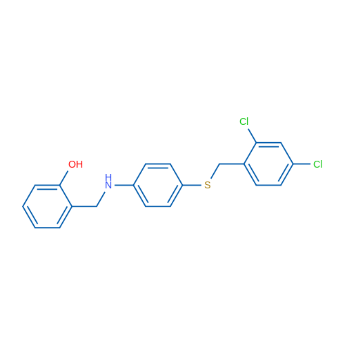 2-(((4-((2,4-Dichlorobenzyl)thio)phenyl)amino)methyl)phenol 1g