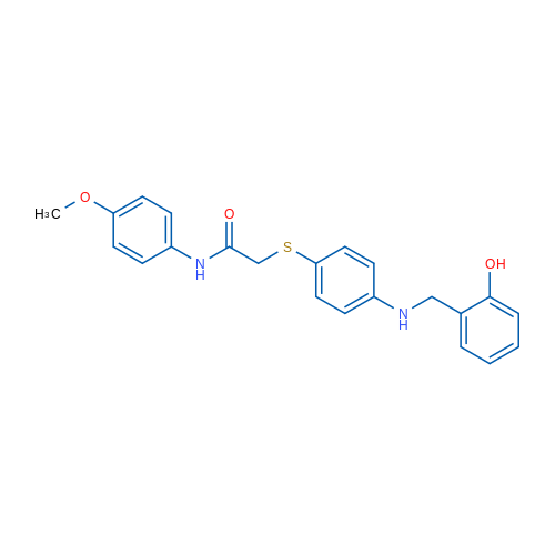 2-((4-((2-Hydroxybenzyl)amino)phenyl)thio)-N-(4-methoxyphenyl)acetamide 1g