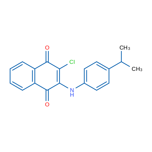 2-Chloro-3-((4-isopropylphenyl)amino)naphthalene-1,4-dione 1g