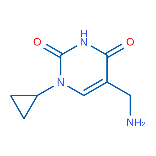 5-(Aminomethyl)-1-cyclopropyl-1,2,3,4-tetrahydropyrimidine-2,4-dione 1g
