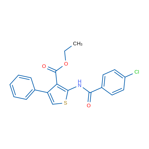 Ethyl 2-(4-chlorobenzamido)-4-phenylthiophene-3-carboxylate 1g