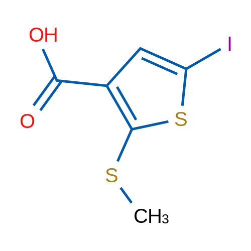 5-Iodo-2-(methylthio)thiophene-3-carboxylic acid 1g