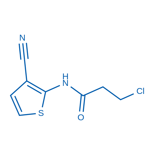 3-Chloro-N-(3-cyanothiophen-2-yl)propanamide 100mg
