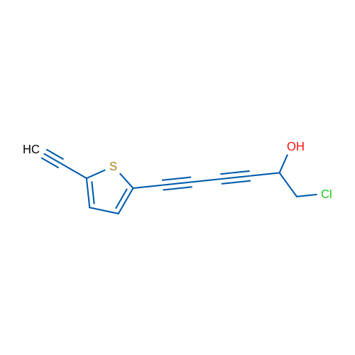 1-Chloro-6-(5-ethynylthiophen-2-yl)hexa-3,5-diyn-2-ol 1mg