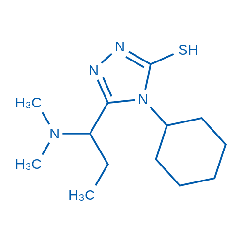 4-Cyclohexyl-5-(1-(dimethylamino)propyl)-4H-1,2,4-triazole-3-thiol 5g