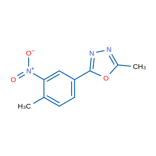 2-Methyl-5-(4-methyl-3-nitrophenyl)-1,3,4-oxadiazole 1g