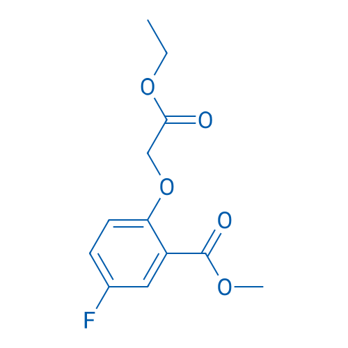 Methyl 2-(2-ethoxy-2-oxoethoxy)-5-fluorobenzoate 250mg