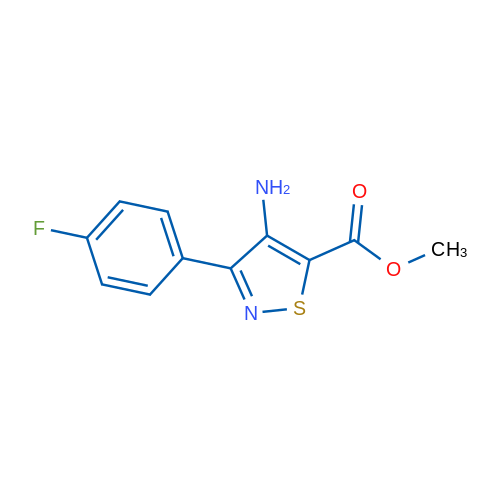 methyl 4-amino-3-(4-fluorophenyl)-1,2-thiazole-5-carboxylate 5g