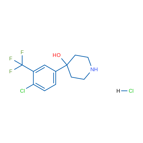 4-(4-Chloro-3-(trifluoromethyl)phenyl)piperidin-4-ol hydrochloride 25g