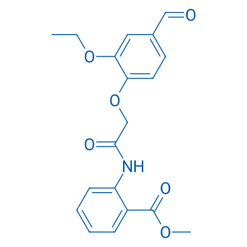 Methyl 2-(2-(2-ethoxy-4-formylphenoxy)acetamido)benzoate 250mg